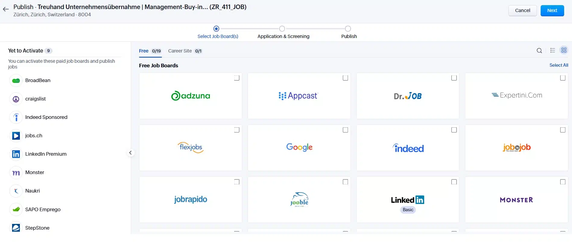 Stellenverwaltung und Multi Channel Jobposting