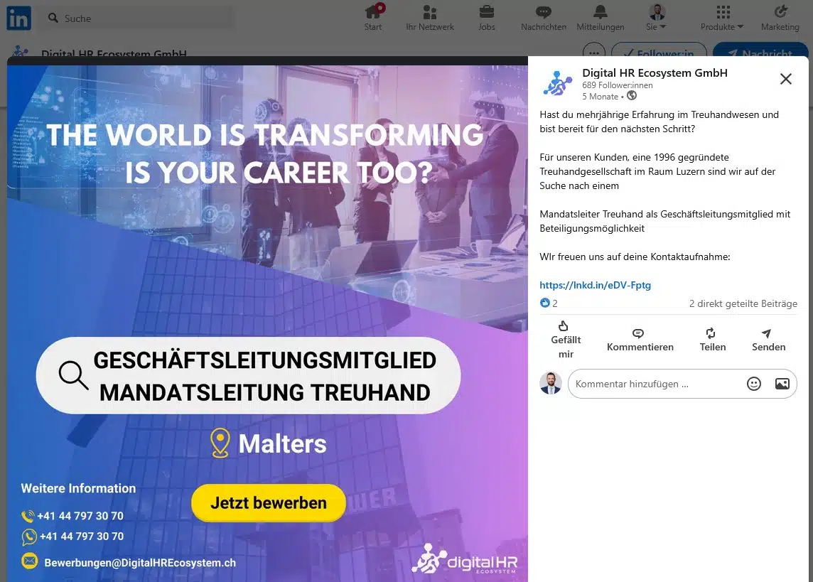 Social Media Recruiting & Mailingkampagnen