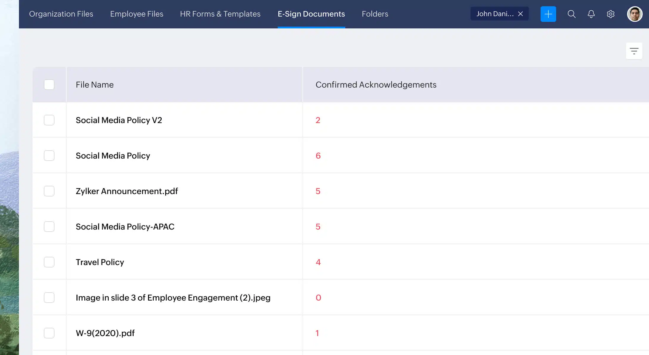 HR Policen Verwaltung