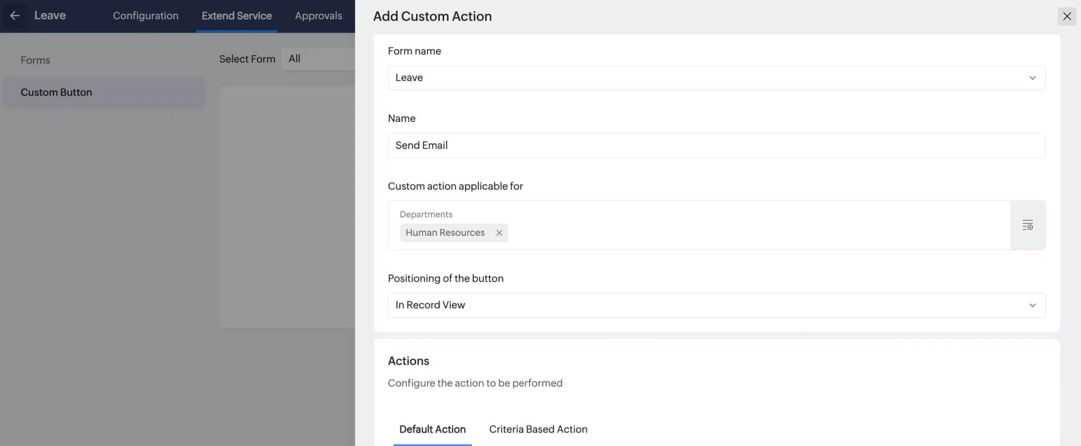 Benutzerdefinierte Aktionen