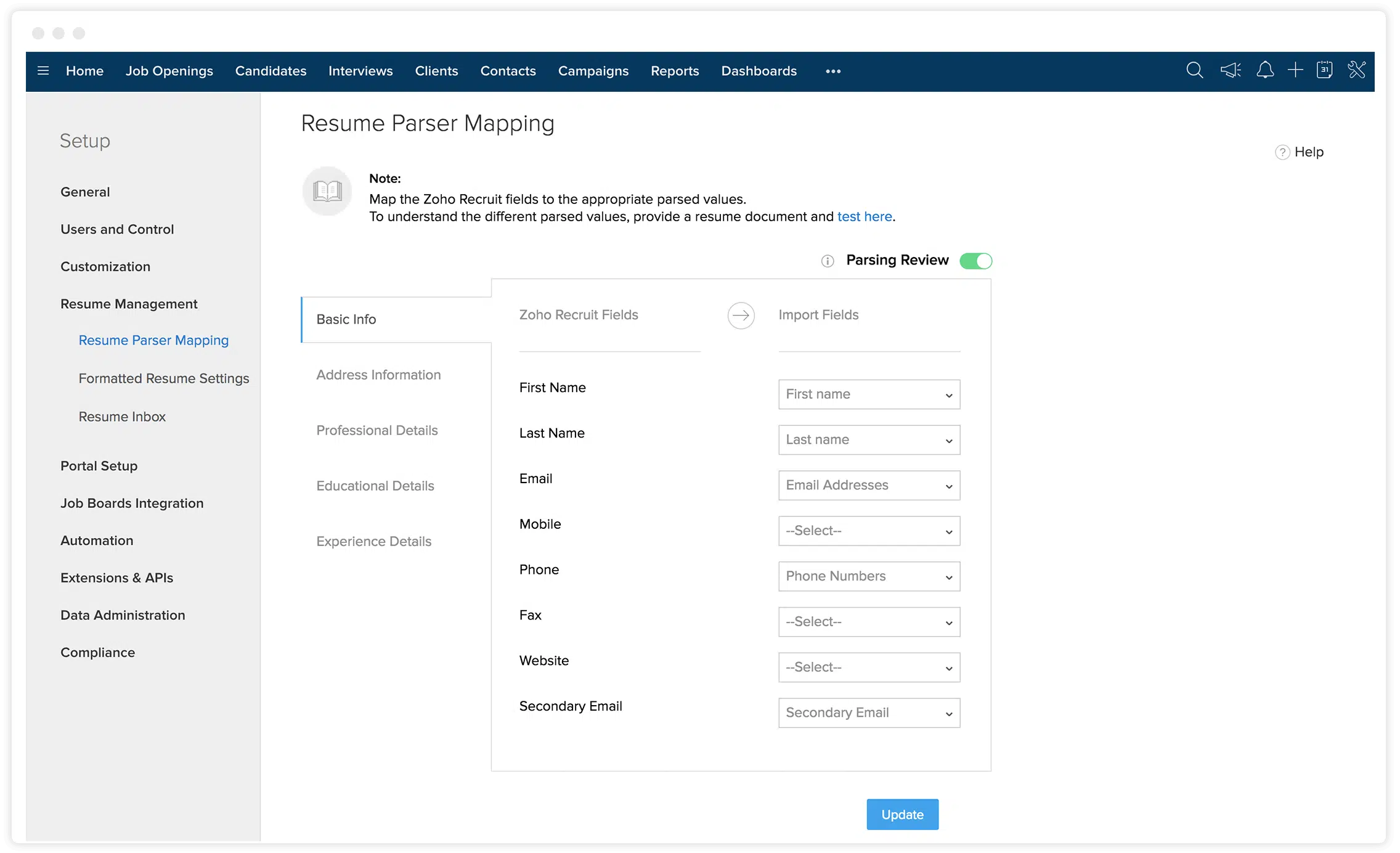 Einfache Konfiguration