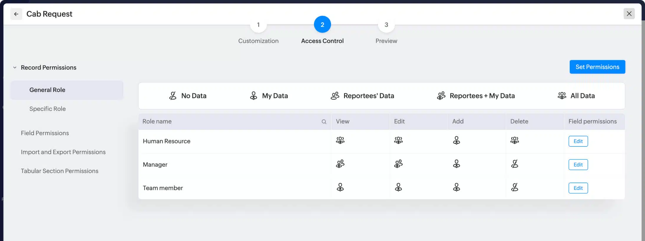 Individuelle Zugriffsberechtigungen