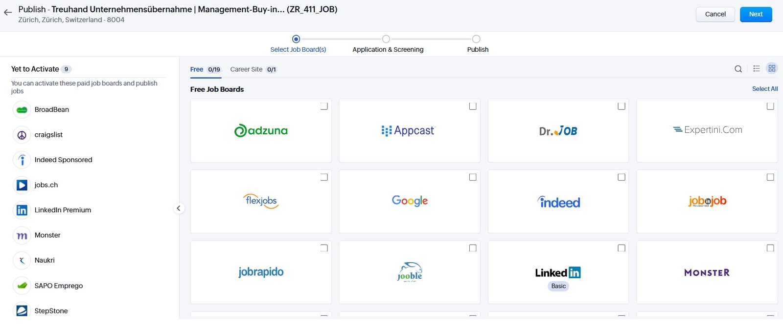 Zoho Recruit Multiposting